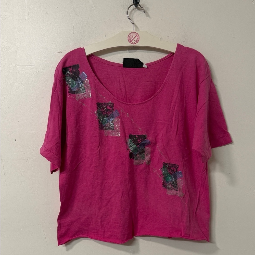 Vibrant Pink Graphic Women's Tee 90’s